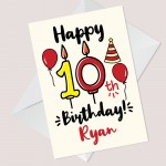 10th Birthday Card Boy Girl Personalised Card For Son Daughter