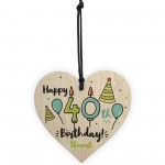 Quirky Personalised 40th Birthday Gift For Him Her Mum Dad