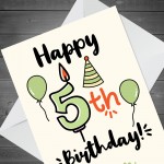 5th Birthday Card Boy Girl Personalised Card For Son Daughter