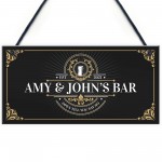 Vintage Home Bar Sign Personalised Garden Bar Man Cave Sign