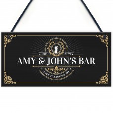 Vintage Home Bar Sign Personalised Garden Bar Man Cave Sign