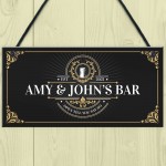 Vintage Home Bar Sign Personalised Garden Bar Man Cave Sign