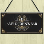 Vintage Home Bar Sign Personalised Garden Bar Man Cave Sign