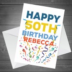 HAPPY BIRTHDAY CARD Personalised 21st 30th 40th 50th Birthday