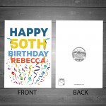 HAPPY BIRTHDAY CARD Personalised 21st 30th 40th 50th Birthday