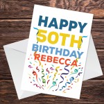 HAPPY BIRTHDAY CARD Personalised 21st 30th 40th 50th Birthday