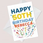HAPPY BIRTHDAY CARD Personalised 21st 30th 40th 50th Birthday