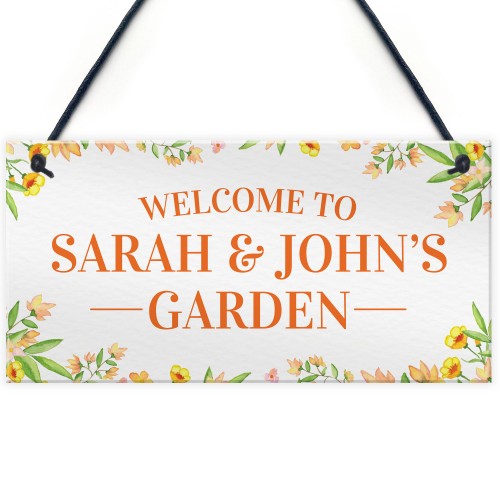 Personalised Garden Welcome Sign Novelty Garden Shed Signs