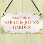 Personalised Garden Welcome Sign Novelty Garden Shed Signs