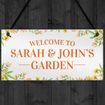 Personalised Garden Welcome Sign Novelty Garden Shed Signs