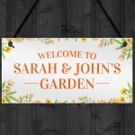 Personalised Garden Welcome Sign Novelty Garden Shed Signs