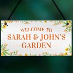Personalised Garden Welcome Sign Novelty Garden Shed Signs