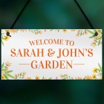 Personalised Garden Welcome Sign Novelty Garden Shed Signs