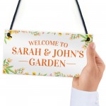 Personalised Garden Welcome Sign Novelty Garden Shed Signs