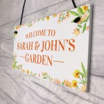 Personalised Garden Welcome Sign Novelty Garden Shed Signs