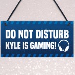 Personalised Gaming Sign Funny Hanging Door Sign