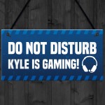 Personalised Gaming Sign Funny Hanging Door Sign