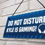 Personalised Gaming Sign Funny Hanging Door Sign