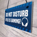 Personalised Gaming Sign Funny Hanging Door Sign