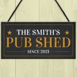 PERSONALISED Pub Shed Sign Hanging Man Cave Home Bar Sign