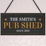 PERSONALISED Pub Shed Sign Hanging Man Cave Home Bar Sign