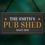 PERSONALISED Pub Shed Sign Hanging Man Cave Home Bar Sign