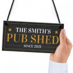 PERSONALISED Pub Shed Sign Hanging Man Cave Home Bar Sign