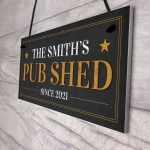 PERSONALISED Pub Shed Sign Hanging Man Cave Home Bar Sign