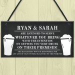 Funny Personalised Bar Sign Hanging Man Cave Shed Garage Sign