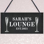 Personalised Lounge Sign Home Bar Sign Garden Plaque Prosecco