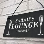 Personalised Lounge Sign Home Bar Sign Garden Plaque Prosecco