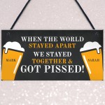 Funny Bar Sign For Garden Home Bar Shed Man Cave Lockdown Gift