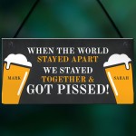 Funny Bar Sign For Garden Home Bar Shed Man Cave Lockdown Gift