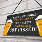 Funny Bar Sign For Garden Home Bar Shed Man Cave Lockdown Gift