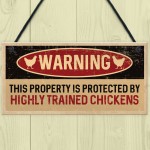 Funny Chicken Sign Hanging Garden Chicken Coop Hen House Sign