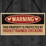 Funny Chicken Sign Hanging Garden Chicken Coop Hen House Sign