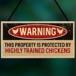 Funny Chicken Sign Hanging Garden Chicken Coop Hen House Sign