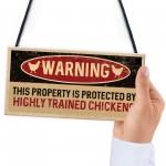 Funny Chicken Sign Hanging Garden Chicken Coop Hen House Sign