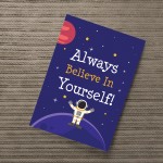 Space Theme Print For Boys Bedroom Cute Wall Art Gift For Son