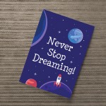 Space Theme Print For Boys Bedroom Cute Quote Wall Art Gift