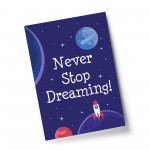 Space Theme Print For Boys Bedroom Cute Quote Wall Art Gift