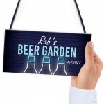 Beer Garden Sign Personalised Hanging Garage Pub Shed Sign Beer