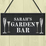 Garden Bar Sign Shabby Personalised Home Bar Garden Sign