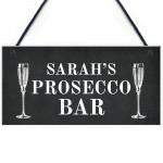 Prosecco Bar Sign Shabby Personalised Home Bar Garden Sign