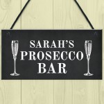 Prosecco Bar Sign Shabby Personalised Home Bar Garden Sign