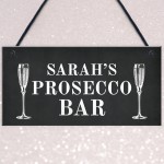 Prosecco Bar Sign Shabby Personalised Home Bar Garden Sign