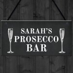 Prosecco Bar Sign Shabby Personalised Home Bar Garden Sign