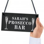 Prosecco Bar Sign Shabby Personalised Home Bar Garden Sign