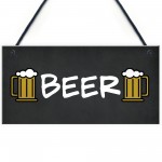 Beer Sign Hanging Home Bar Man Cave Pub Garage Sign Beer Gift