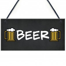 Beer Sign Hanging Home Bar Man Cave Pub Garage Sign Beer Gift